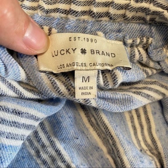 Lucky Brand Off Shoulder Bell Sleeve Striped Top - Picture 9 of 10